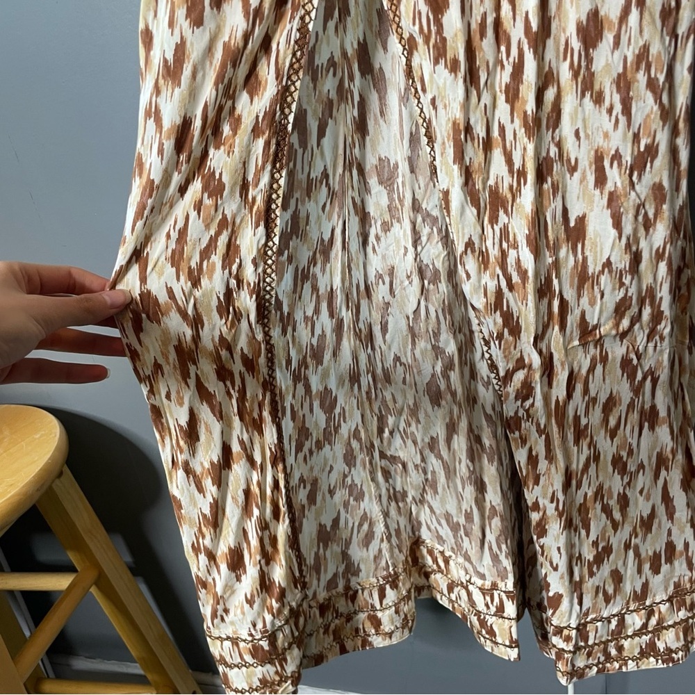 AERIE FRONT SLIT MAXI DRESS open back size small color: horizon - Picture 7 of 11